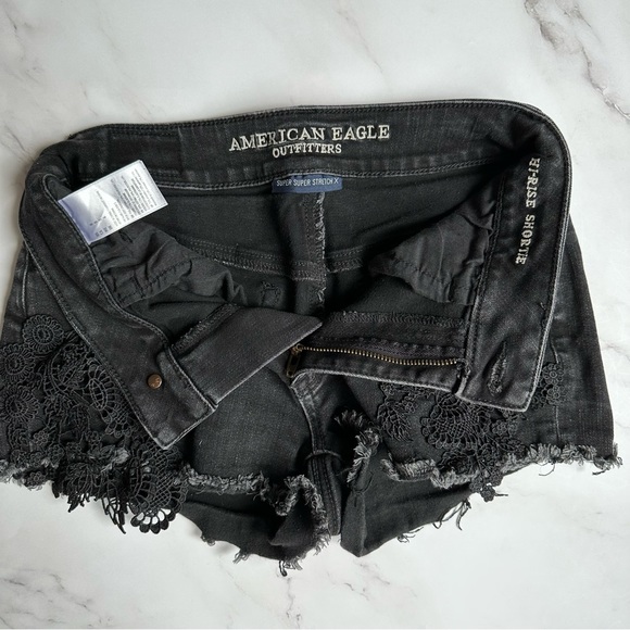 American Eagle Outfitters Black US 0 Super Super Stretch X Hi-Rise Shotie - Picture 5 of 16